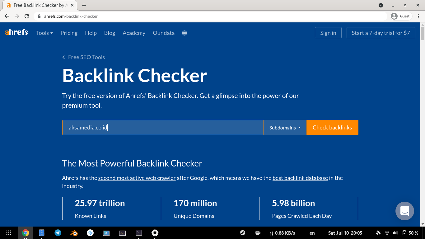 Ahrefs Backlink Checker